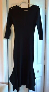 Catherine Malandrino Ladies Blk Sweater Dress S w/ Fish Tail - Picture 1 of 5