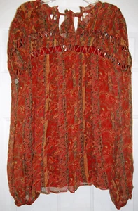 Neu mit Etikett Anthropologie Let Me Be Talitha geblümtes Top mit Cutout Gr. 12 gefüttert hauchdünn süß Kostenloser Versand - Bild 1 von 10