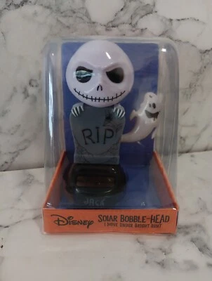 Disney Jack Skellington Solar Bobble Head Tim Burton Nightmare Before Christmas - Image 1 of 4