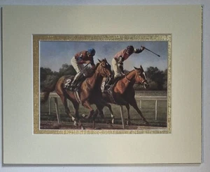 AFFIRMED ALYDAR Artist Fred Stone 8x10 Double Matted 5x7 Art Print - Picture 1 of 5