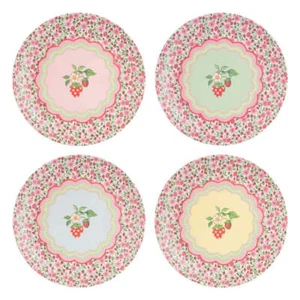 Juego de 4 platos de cena de melamina fresa Cath Kidston - Imagen 1 de 5