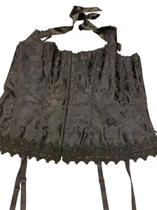 Frederick’s of Hollywood schwarzes Schnür Korsett Bustier Neckholder Gr. 40 sexy - Bild 1 von 8