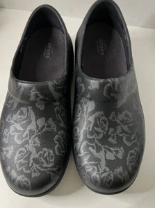 Crocs Neria Pro II Womens Size 9 Black Shoes Slip On Clogs Comfort Nurse - Picture 1 of 6