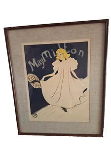 Toulouse Lautrec, MayMilton 1895. Lithographie gravée numérotée.Tableau encadré - Picture 1 of 11