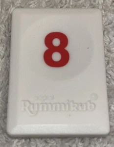 2020 Rummikub - Pressman Rummy Tile Game - Replacement “8” Red Game Tile - Picture 1 of 4