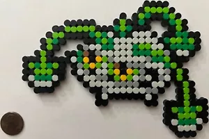 Ferrothorn Bead Sprite Perler Caps Pixel Art Retrò Pokemon Spina Pod Erba Acciaio - Foto 1 di 1