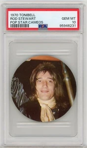 1970 Tonibell "Pop Stars Cameos" Rod Stewart rookie-Psa 10 Gem Mint - Picture 1 of 2