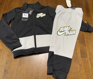 NWT Nike Boys Air Jordan Jumpman 2 PC Long Sleeve Jacket Track Pants Sz 4T $55 - Picture 1 of 1