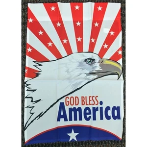 12x18 God Bless America Patriotic Bald Eagle Garden Flag 4th of July Banner New - Picture 1 of 4