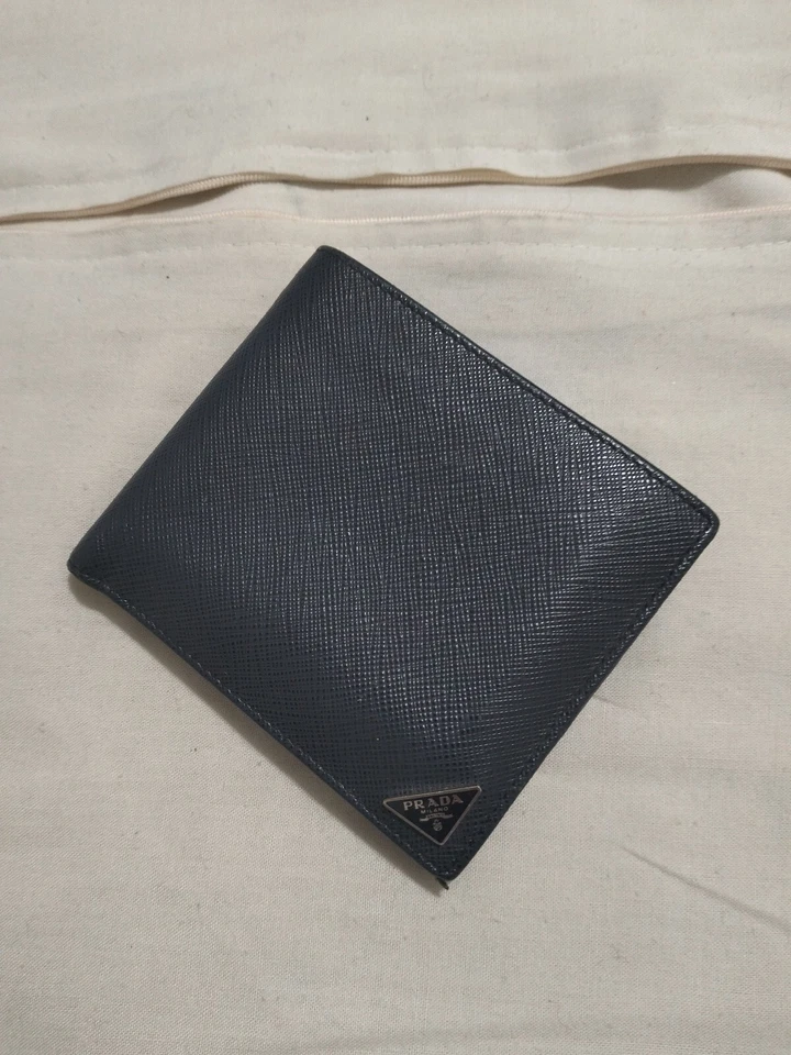 Portafoglio Prada Blu Saffiano Cuoio - Immagine 1 di 4
