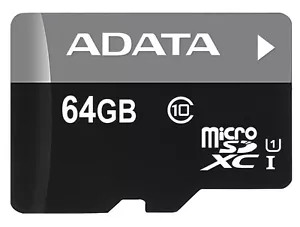 64GB AData Turbo microSDXC UHS-1 CL10 Memory Card w/SD adapter - Picture 1 of 2