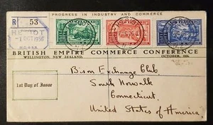 1936 New Zealand Chamber of Commerce Registered Multi Franking First Day Cover - Picture 1 of 2