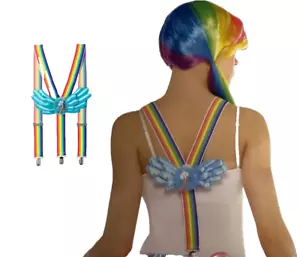 Amscan Rainbow Dash My Little Pony Suspenders Halloween Costume Adult Child OSFM - Picture 1 of 3