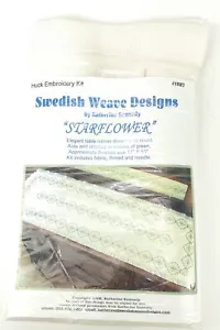 Huck Embroidery Kit Starflower Tablerunner 17" x 53" Swedish Weave K Kennedy - Picture 1 of 6