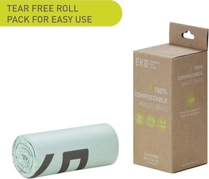 EKO Compostable Bin Liners For Food Waste Caddies, 3-6 Litre Capacity, 20 Bags, - Picture 1 of 4