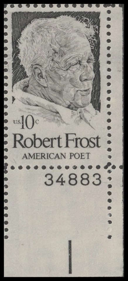 US 1526 Robert Frost 10c plate single LR 34883 MNH 1974 - Image 1 of 1