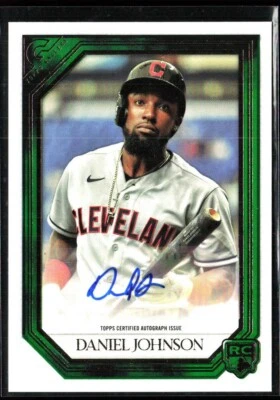 2021 Topps Gallery Daniel Johnson Green /99 Rookie Card RA-DJ Indians Auto R - Image 1 of 2