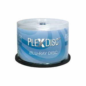 100 PlexDisc 6X 25 GB en blanco BD-R BDR logotipo de marca disco multimedia 633-814 - Imagen 1 de 1