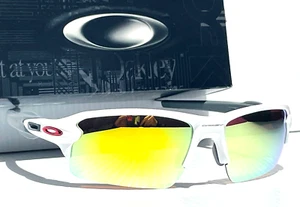 Oakley FLAK 2.0 Shiny White and Red w POLARIZED Galaxy Gold Len Sonnenbrille 9188 - Bild 1 von 12