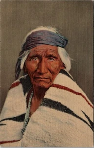 Hosteen Tso Navajo Church Rock New Mexico Real People Linen Postcard E4 - Picture 1 of 2