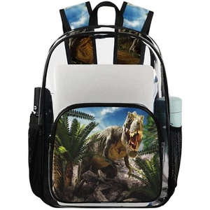 Mochila transparente para plantas tropicales de dinosaurios aprobada por estadio PVC de alta resistencia transp... - Imagen 1 de 7