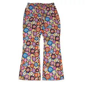 Emilio Pucci Mujer Acampanado Leggings Pantalones IT 44 US10 Amarillo Abstracto Estampado Floral - Imagen 1 de 8