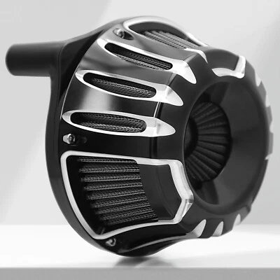 Air breather filter For Harley touring road glide 08-2016 Softail 16-17 CNC cut Foto 1 de 4