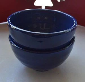 2 ~ Gibson Elite Cobalt Blue Stoneware 6 1/2" Cereal Soup Bowl Hand Painted - Picture 1 of 5