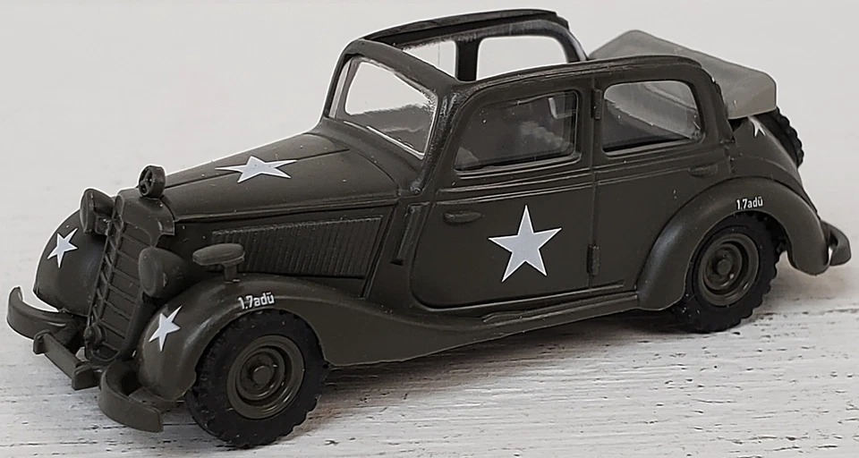 Busch NEW HO 1/87 Scale Mercedes Benz 170V Cabriolet US Army in Olive Drab - Image 1 of 4