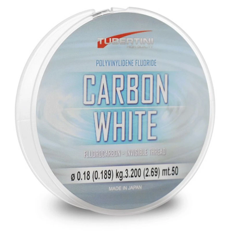Filo da Pesca Tubertini Carbon White mt 50 Fluorocarbon 100% - Immagine 1 di 1