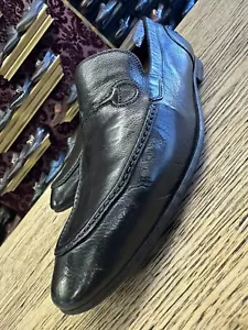 760 $ Herren schwarzes Leder Gucci geprägtes Pferd Bit Halbschuhe Gr. 8,5 US/7,5 G - Bild 1 von 13