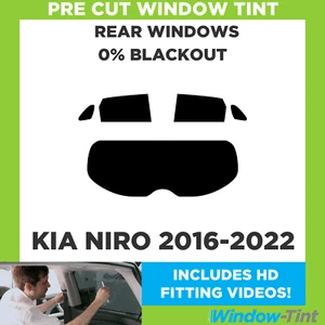 Película opaca 0 % tinte ventana precortada trasera para Kia Niro 2016-2022 - Imagen 1 de 10
