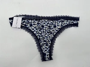 Calvin klein Underwear Thong Blue Animal Print Sz XL NEW NWT N167 - Picture 1 of 2