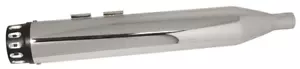 Chrome 4.5" Black Tip Mufflers For 85-24 Harley Touring FLHT FLHR FLTR 97148 - Picture 1 of 1