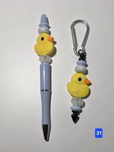 BLING-O BUDDY Lucky Ducky Pen and Keychain Set - Picture 1 of 5