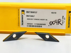 Kennametal VBGT330LF VBGT160401LF | New Carbide Inserts 4045341 Grade KCU10 2pcs - Picture 1 of 2