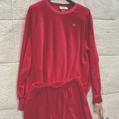 Oscar de la Renta vintage Terry cloth Large Tracksuit Pink, Shirt has tags - Image 1 of 4