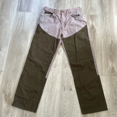 Cabela's Upland Traditions Mens 34x31 Tan Hunting Outdoor Brush Pants FLAWS VTG - Image 1 of 4