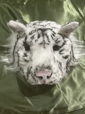 White Tiger Therian Mask/white/black/pink - Image 1 of 4