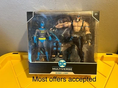DC MULTIVERSE BATMAN vs BANE KNIGHTFALL 2  PACK McFARLANE- NIB - Image 1 of 4
