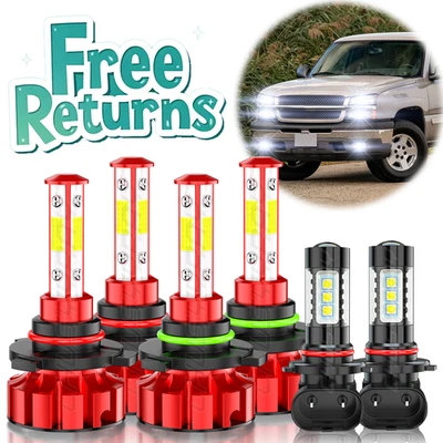 Faros antiniebla LED altos+bajos para GMC Canyon 2004 2005 2006 2007-2012 Foto 1 de 4