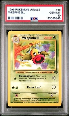 1999 POKEMON JUNGLE #48 WEEPINBELL PSA 10 GEM MINT - Image 1 of 2