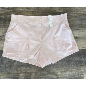 J Crew Shorts Womens Size Large NEW Pink Chinos Preppy Casual Summer Resort Wear - Picture 1 of 11