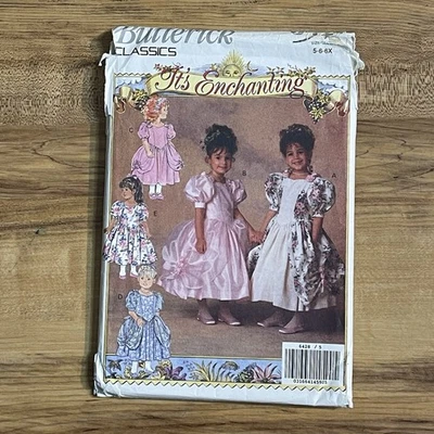 Unused Uncut Butterick Sewing Pattern￼ 6428 Size 5-6-6X Girls Dress Pageant - Image 1 of 2