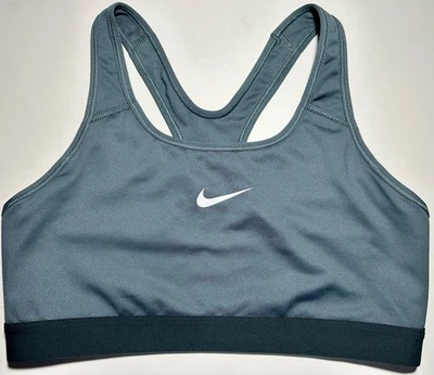 Nike Pro Women’s Dri-Fit Unpadded Racerback Sport Bra -Gray- Size Large - Image 1 of 3