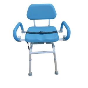 Sliding Swivel Shower Chair, 360 Seat, Adjustable Height, Tub Transfer Bench - Picture 1 of 10