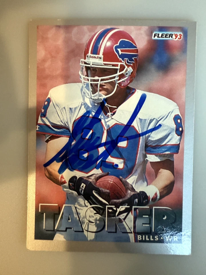 Steve Tasker Autograph Signed 1993 Fleer Trading Card #210 Buffalo Bills - Image 1 of 1