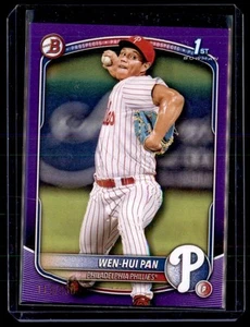 Bowman Prospects 2025 púrpura/250 Wen-Hui Pan 113/250 Philadelphia Phillies - Imagen 1 de 2