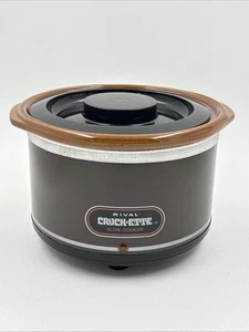 Vintage Rival Crock-ETTE 3200 Slow Cooker 1 Quart Crock Pot Removable Stoneware - Picture 1 of 7