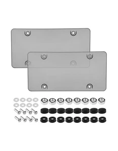 2Pcs Transparent License Plate Protectors - Unbreakable Smoked License Plate - Bild 1 von 2